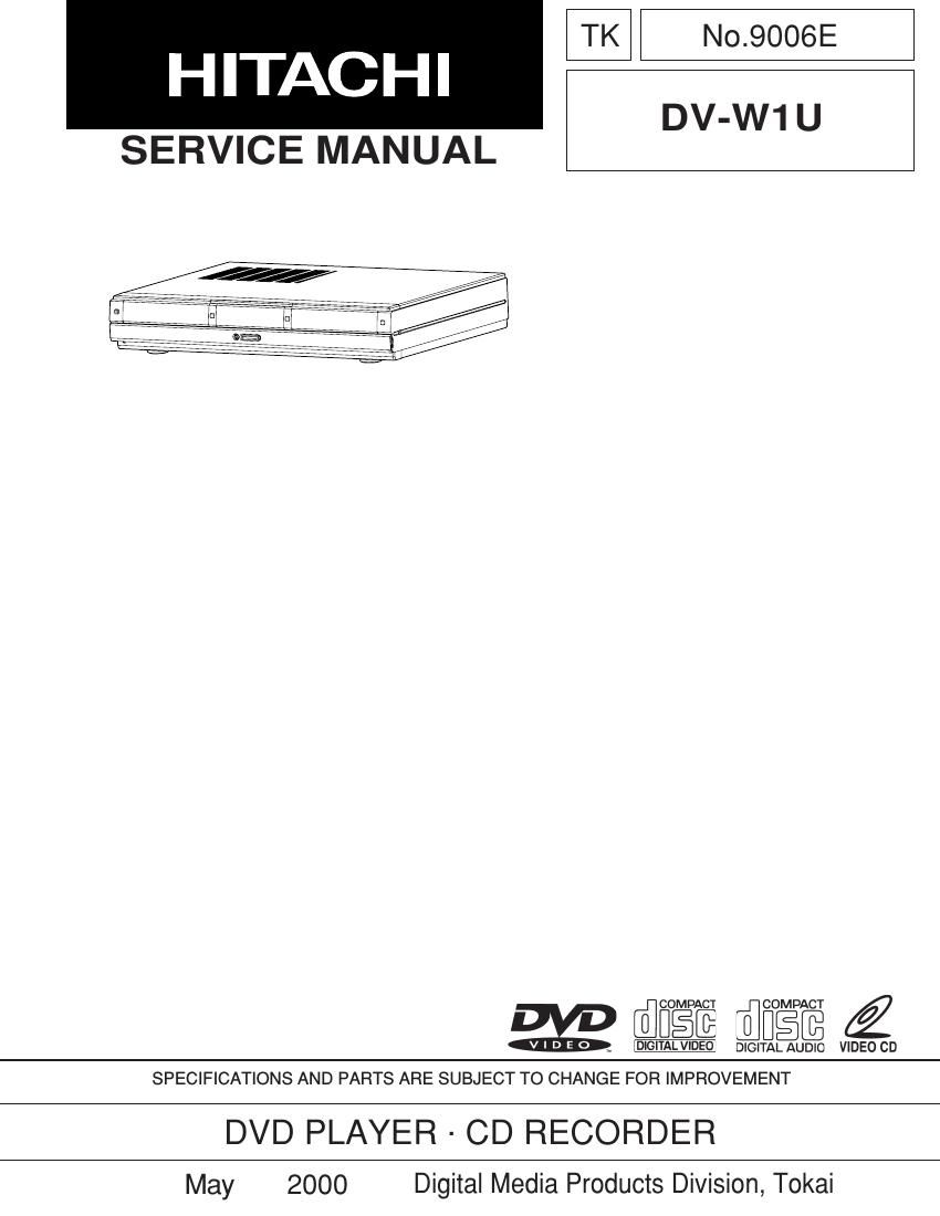 Hitachi DVW 1 U Service Manual