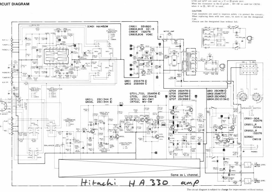 Hitachi HA 330 Schematic