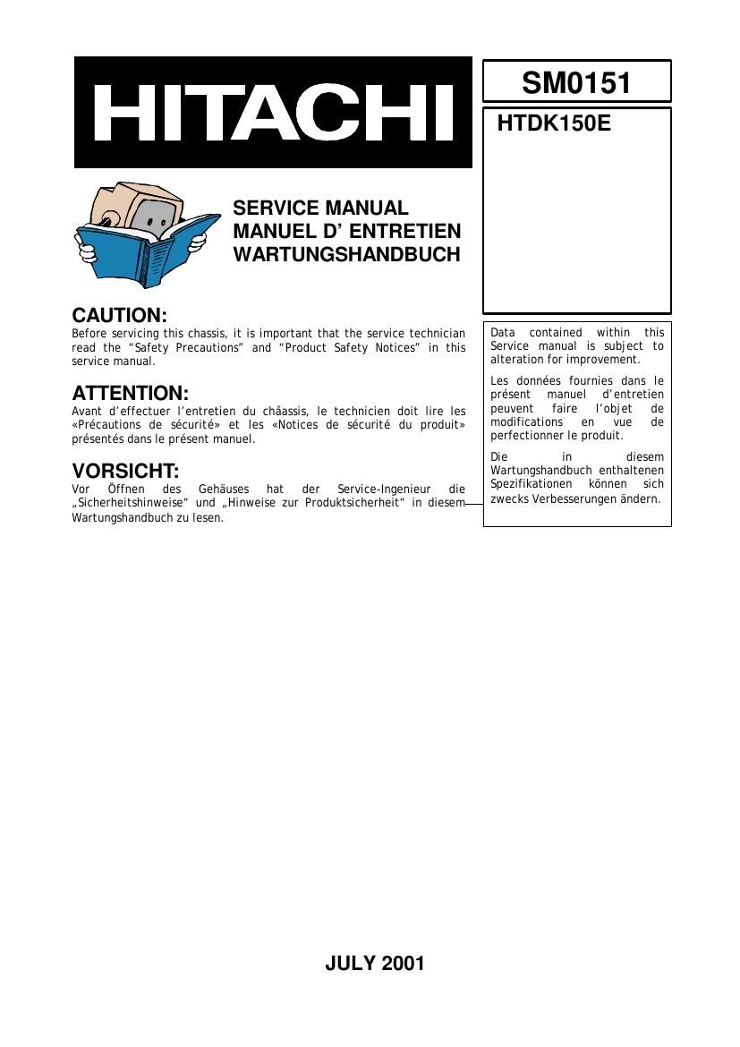 Hitachi HTDK 150 E Service Manual