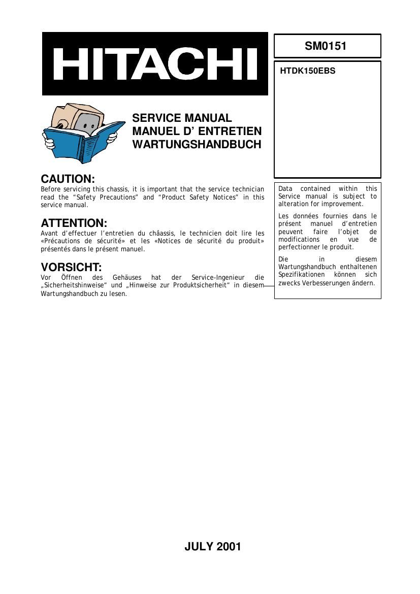 Hitachi HTDK 150 EBS Service Manual