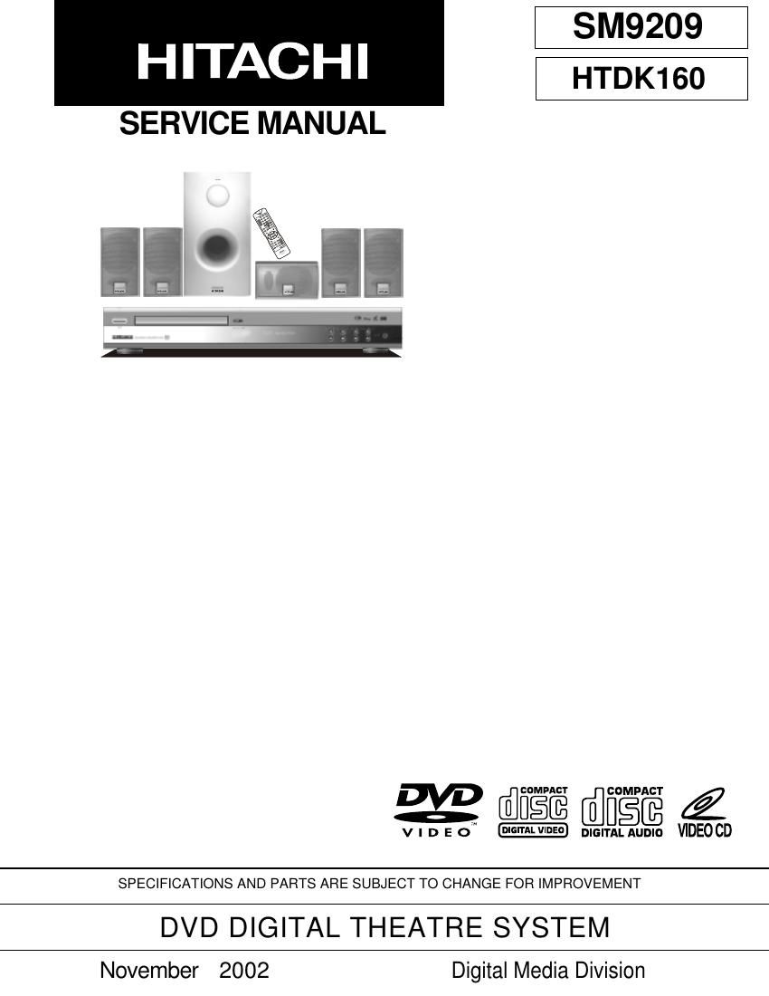 Hitachi HTDK 160 Service Manual 2