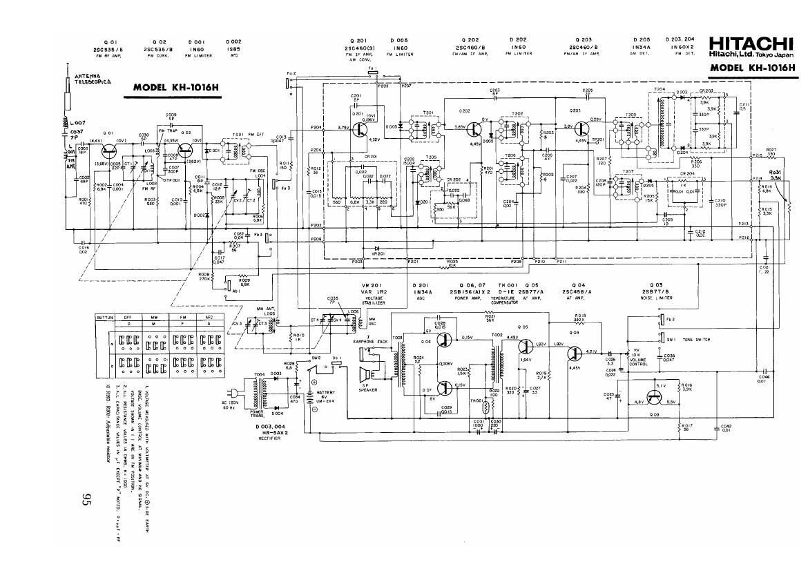 Hitachi KH 1016 H Schematic