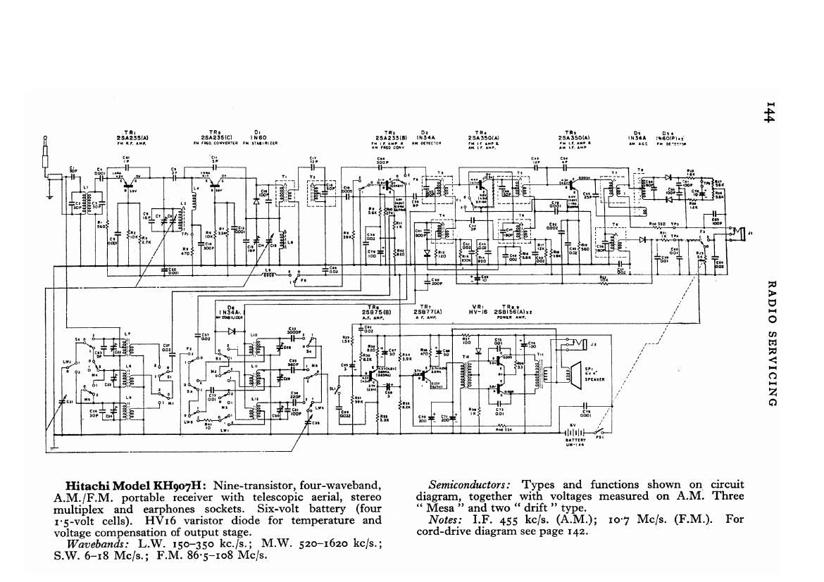 Hitachi KH 907 H Schematic