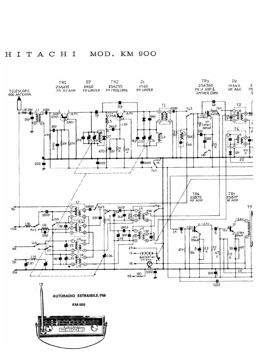 Hitachi KM 900 Schematic