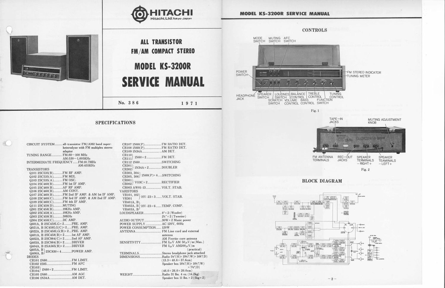 Hitachi KS 3200 R Service Manual