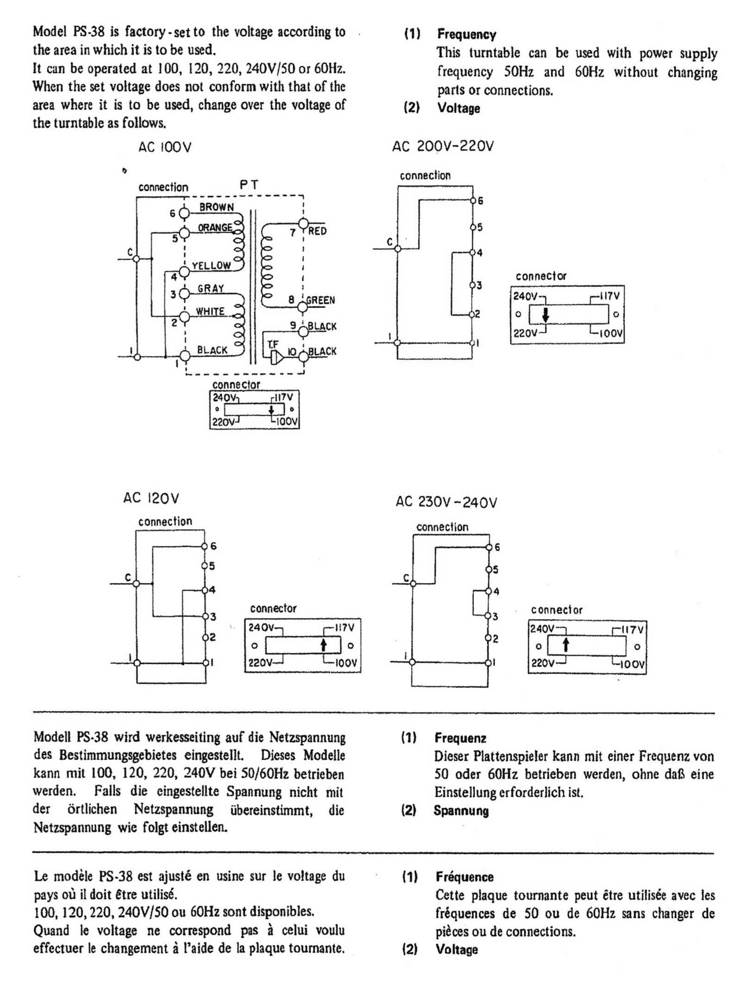 Hitachi PS 38 Schematic