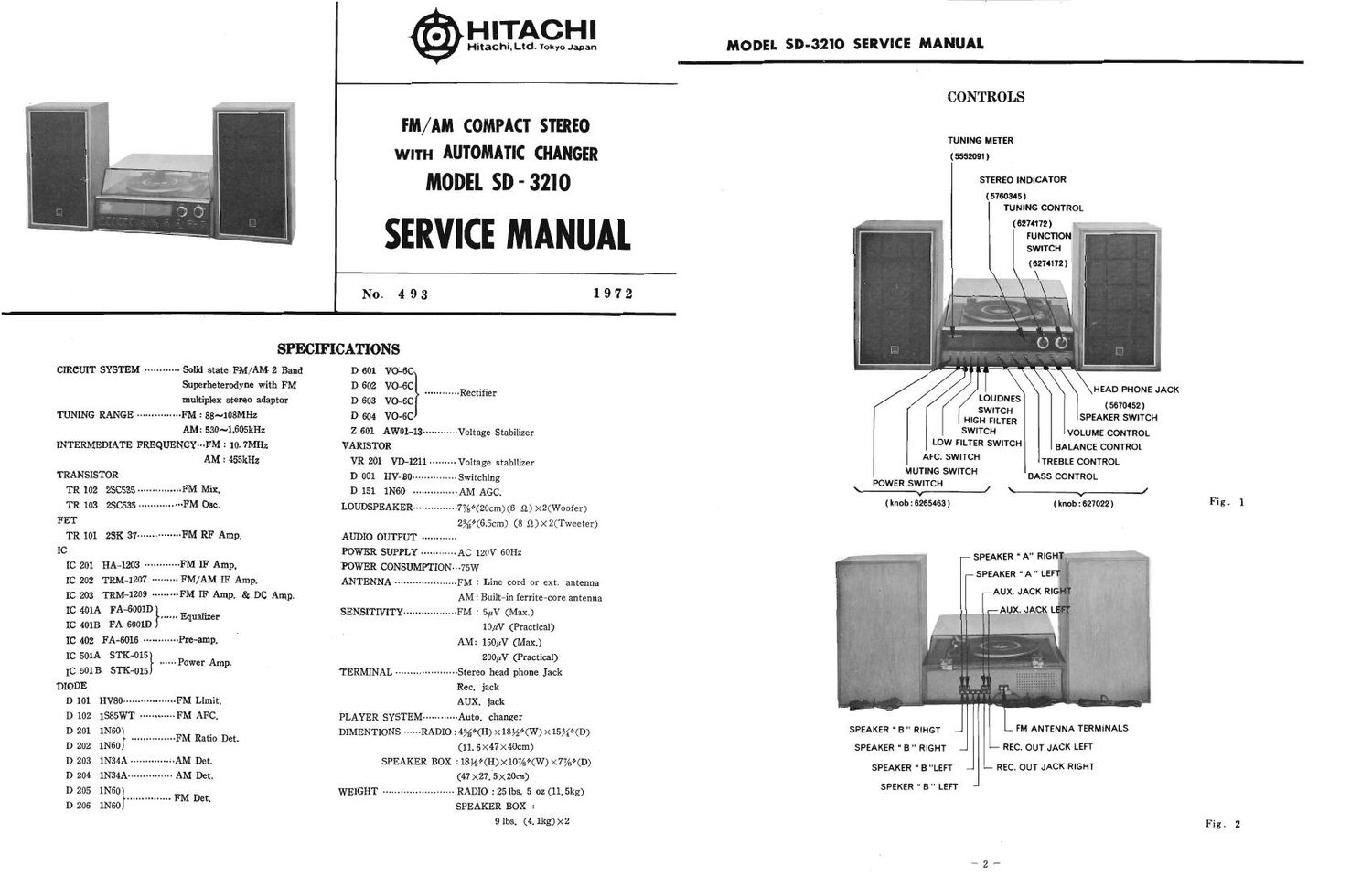 Hitachi SD 3210 Service Manual