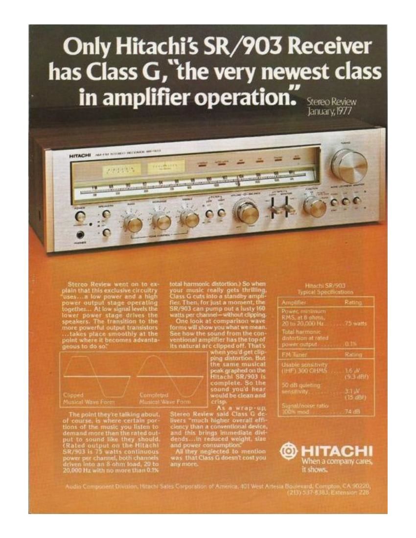 Hitachi SR 903 Brochure