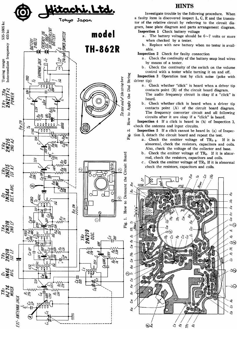 Hitachi TH 862 R Schematic 2