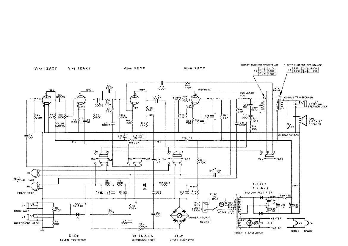 Hitachi TRA 500 Schematic