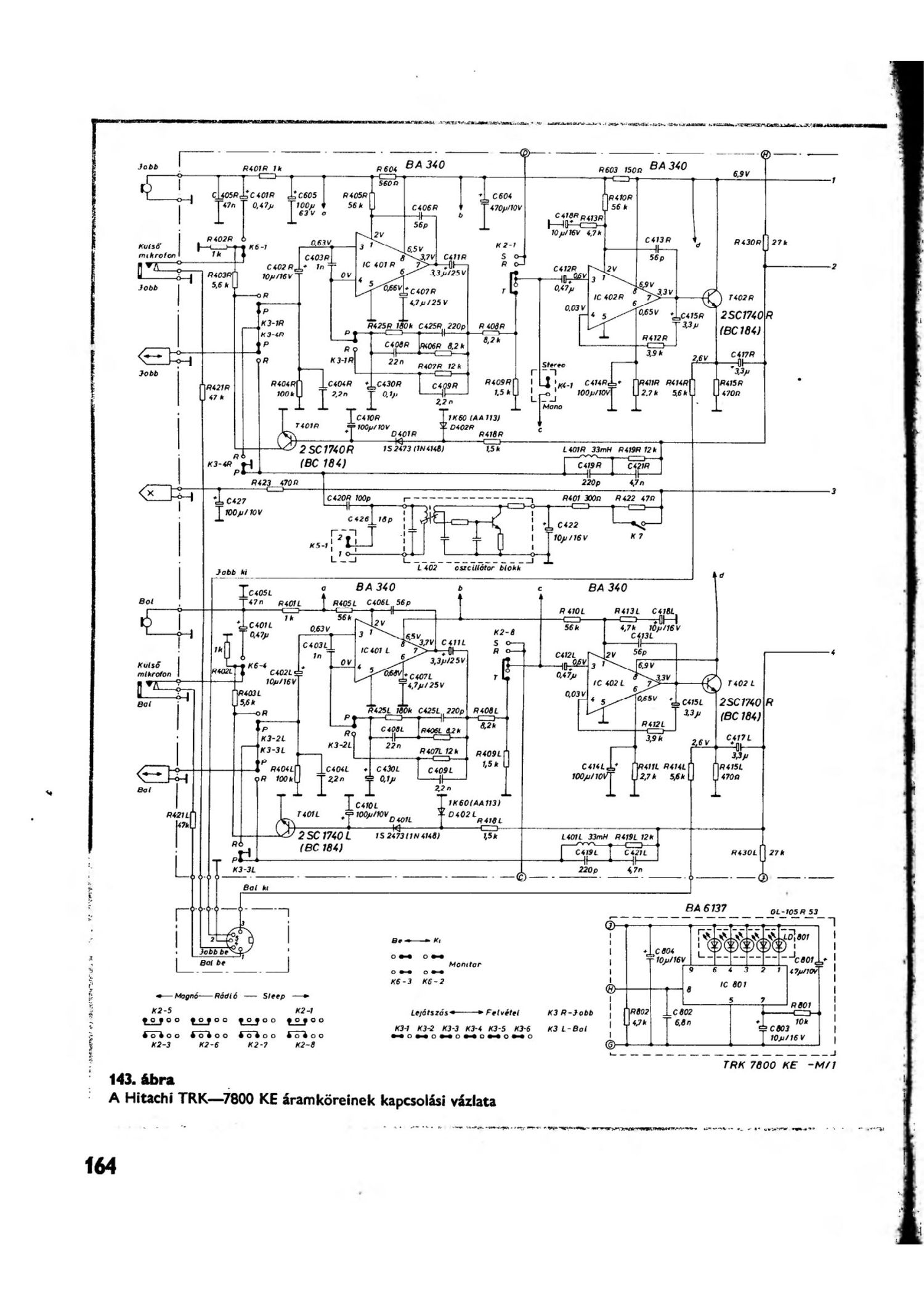 Hitachi TRK 7800 KE Schematic