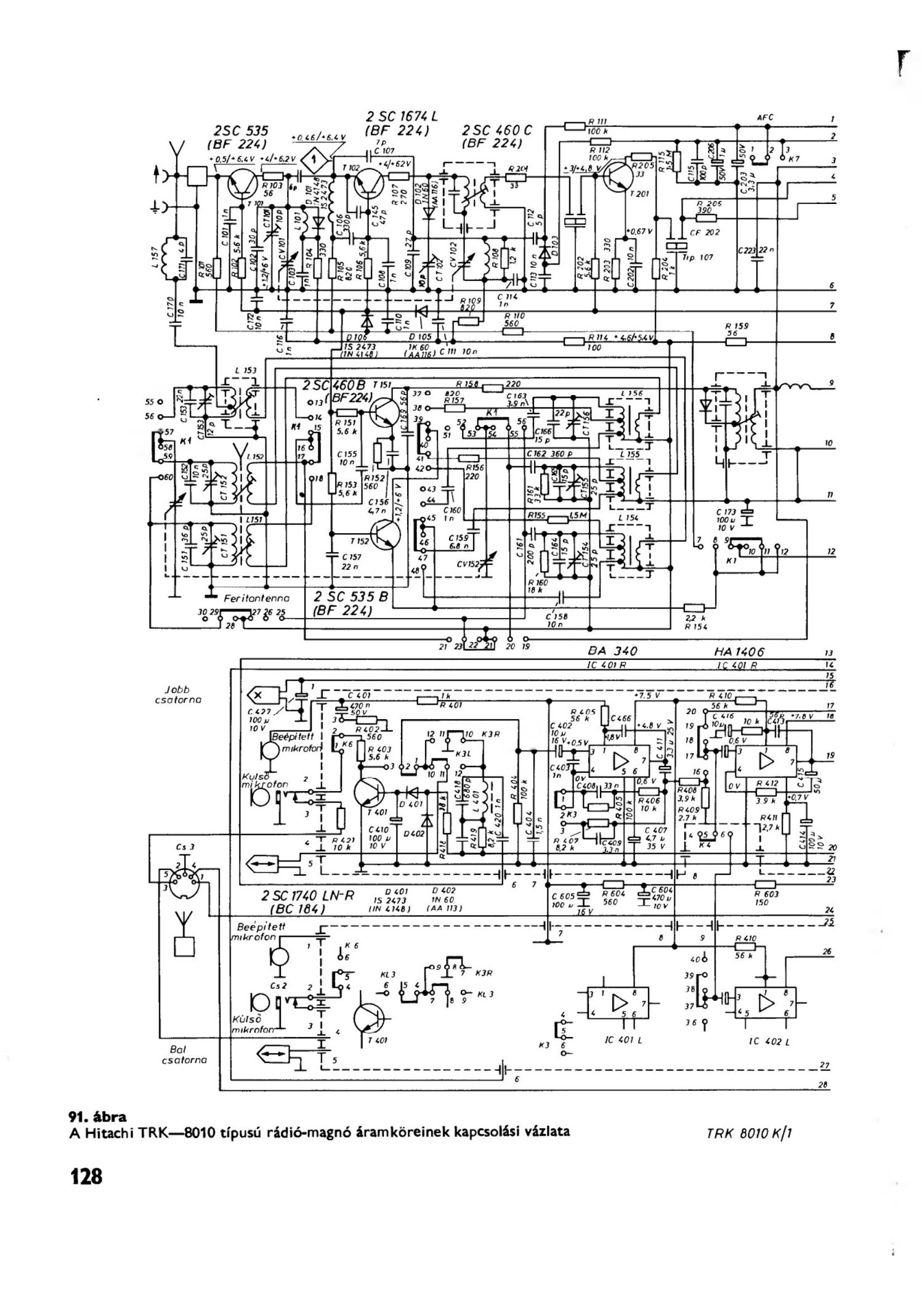 Hitachi TRK 8010 Schematic