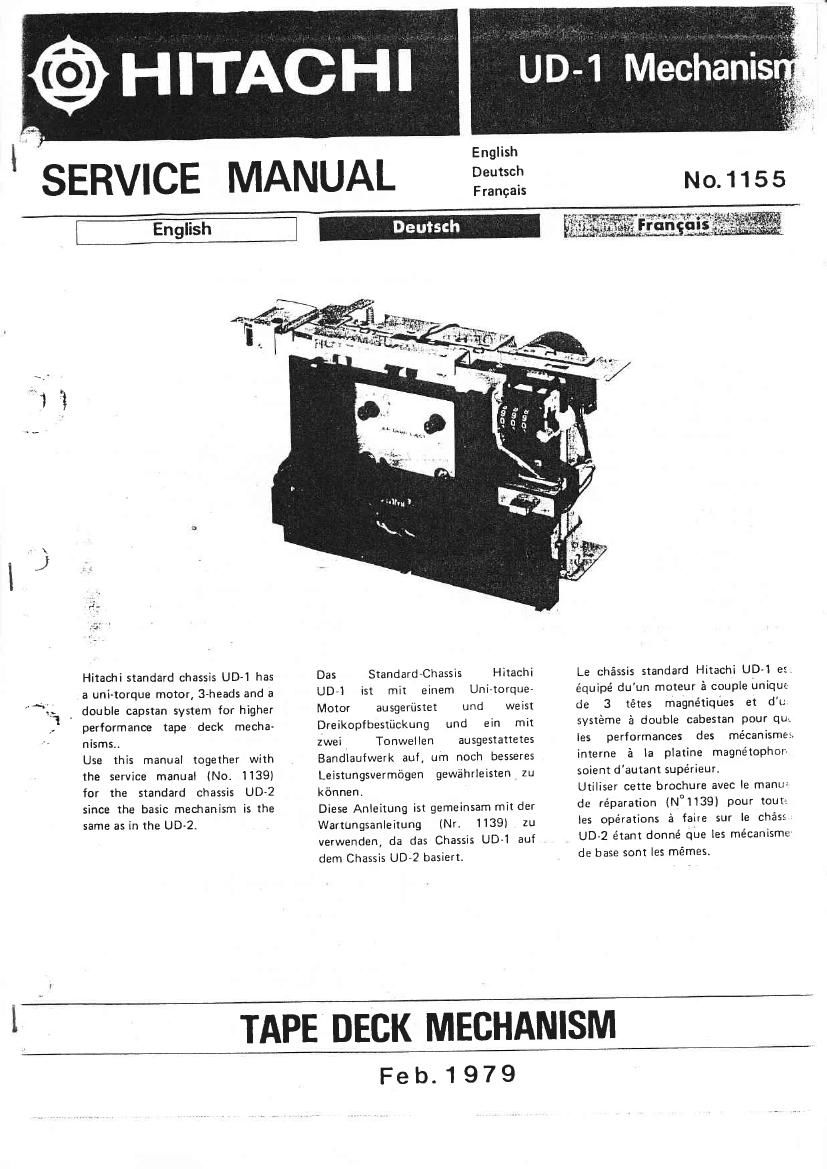 Hitachi UD 1 Service Manual