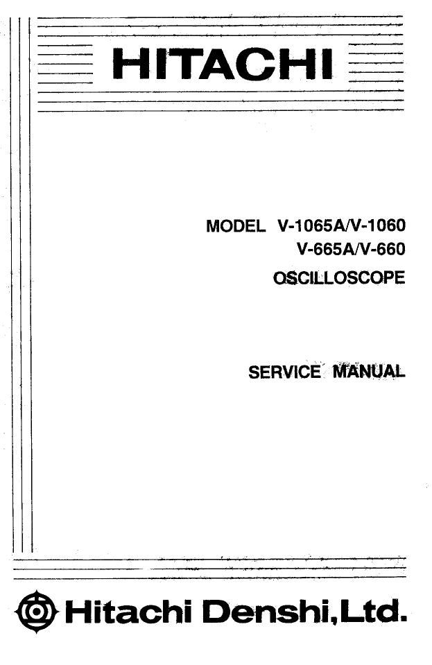 Hitachi V 1065 A Service Manual