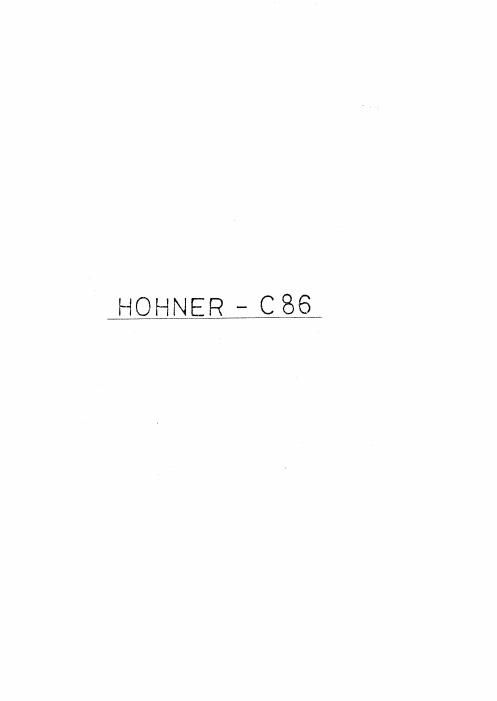 hohner c 86 service manual