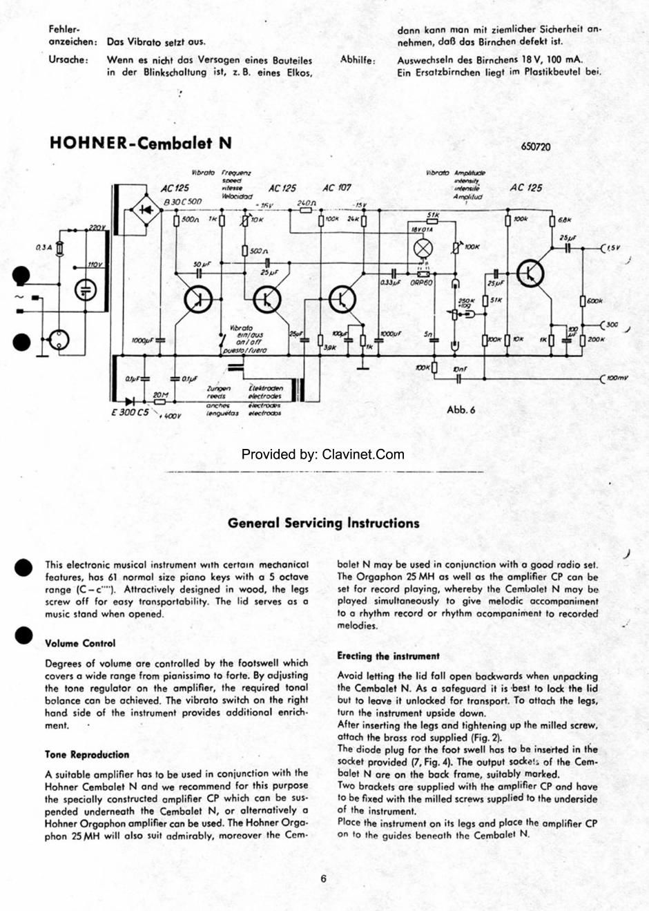 hohner cembalet n schematic