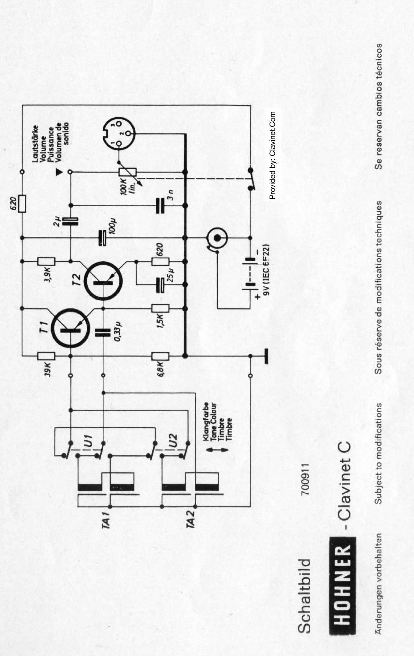 hohner clavinet c schematic