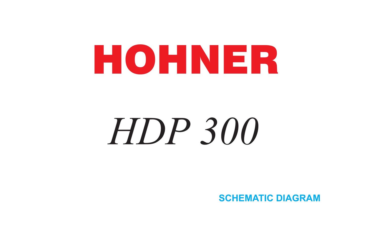 hohner hdp 300 schematics