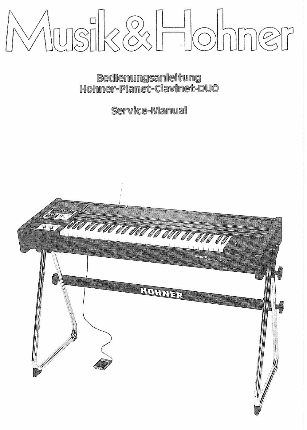 hohner pianet clavinet duo service manual