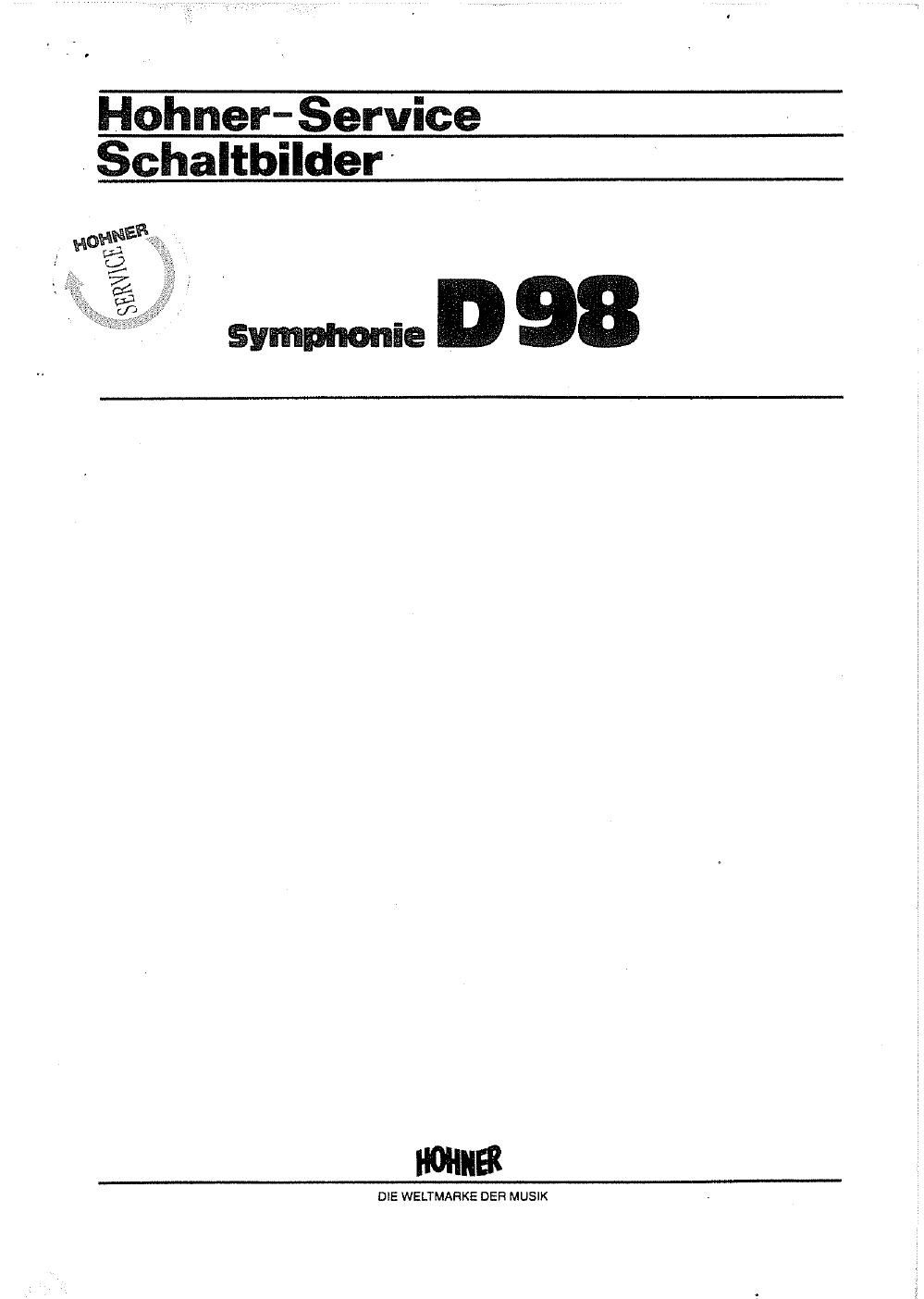 hohner symphonie d98 service manual