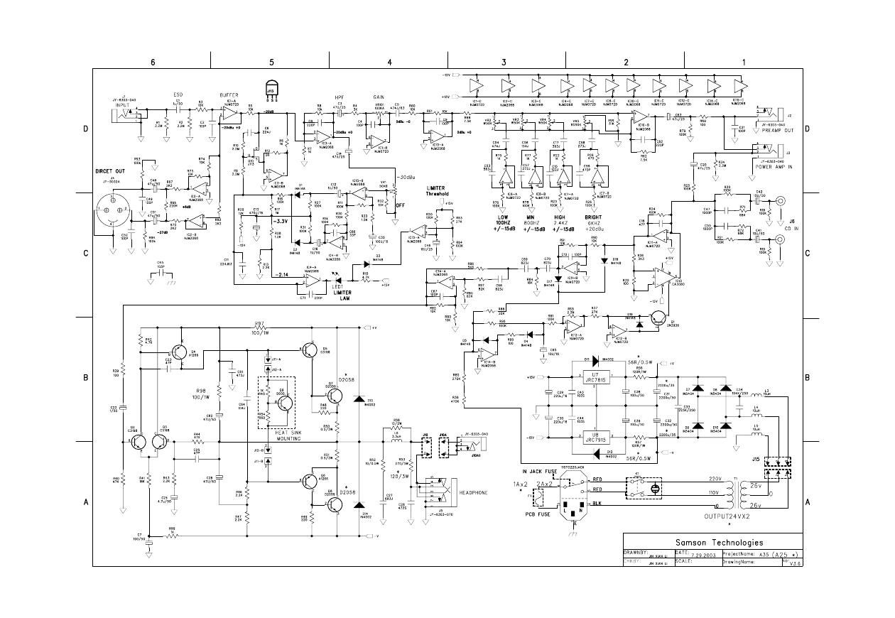 hartke a 35 bass amp schematic