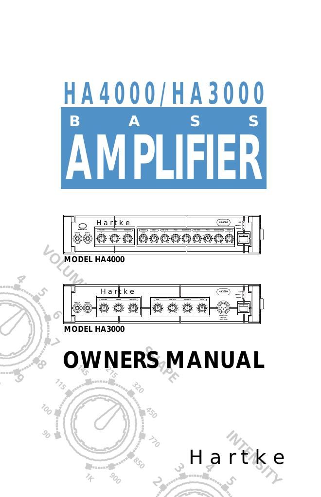 hartke ha 4000 owners manual