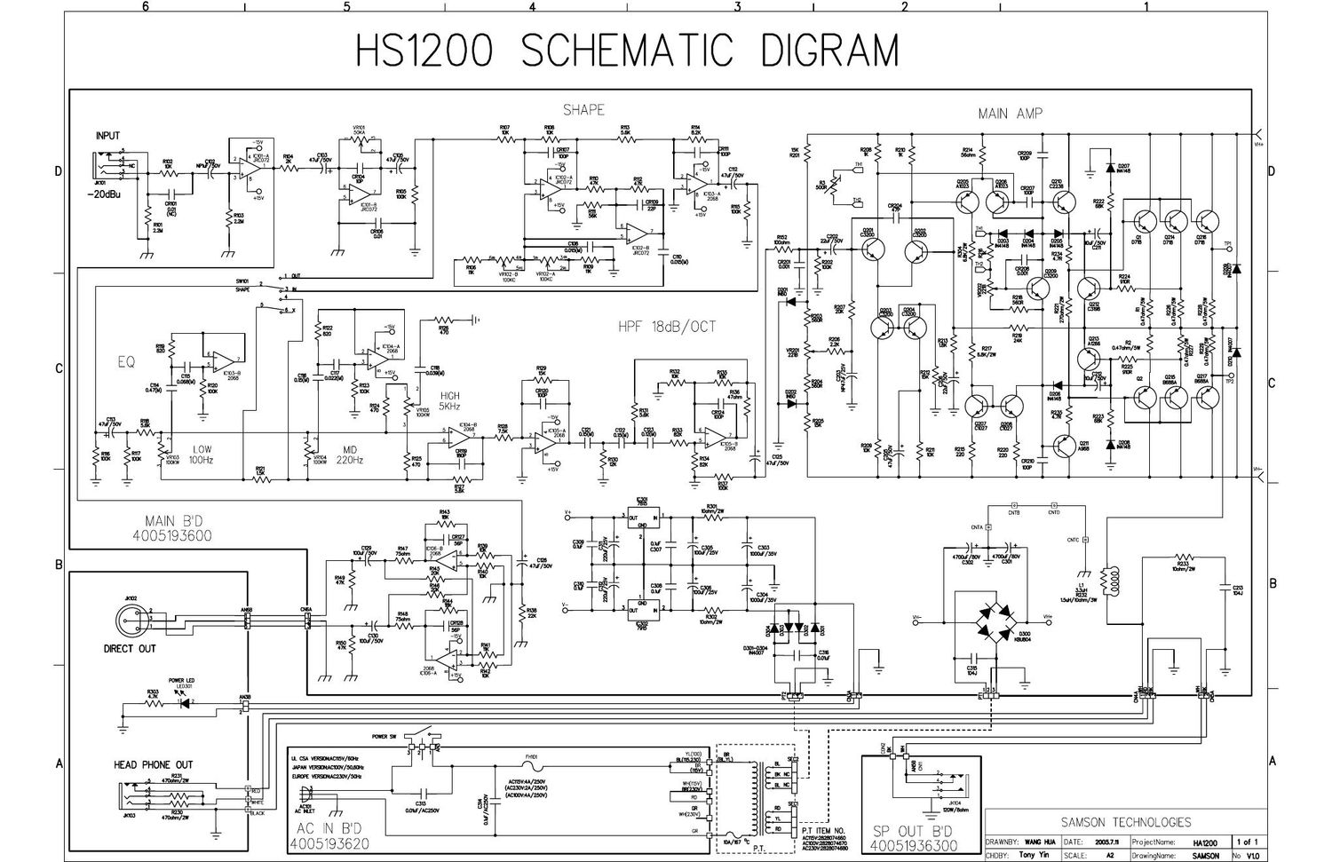 hartke hs1200 schematic