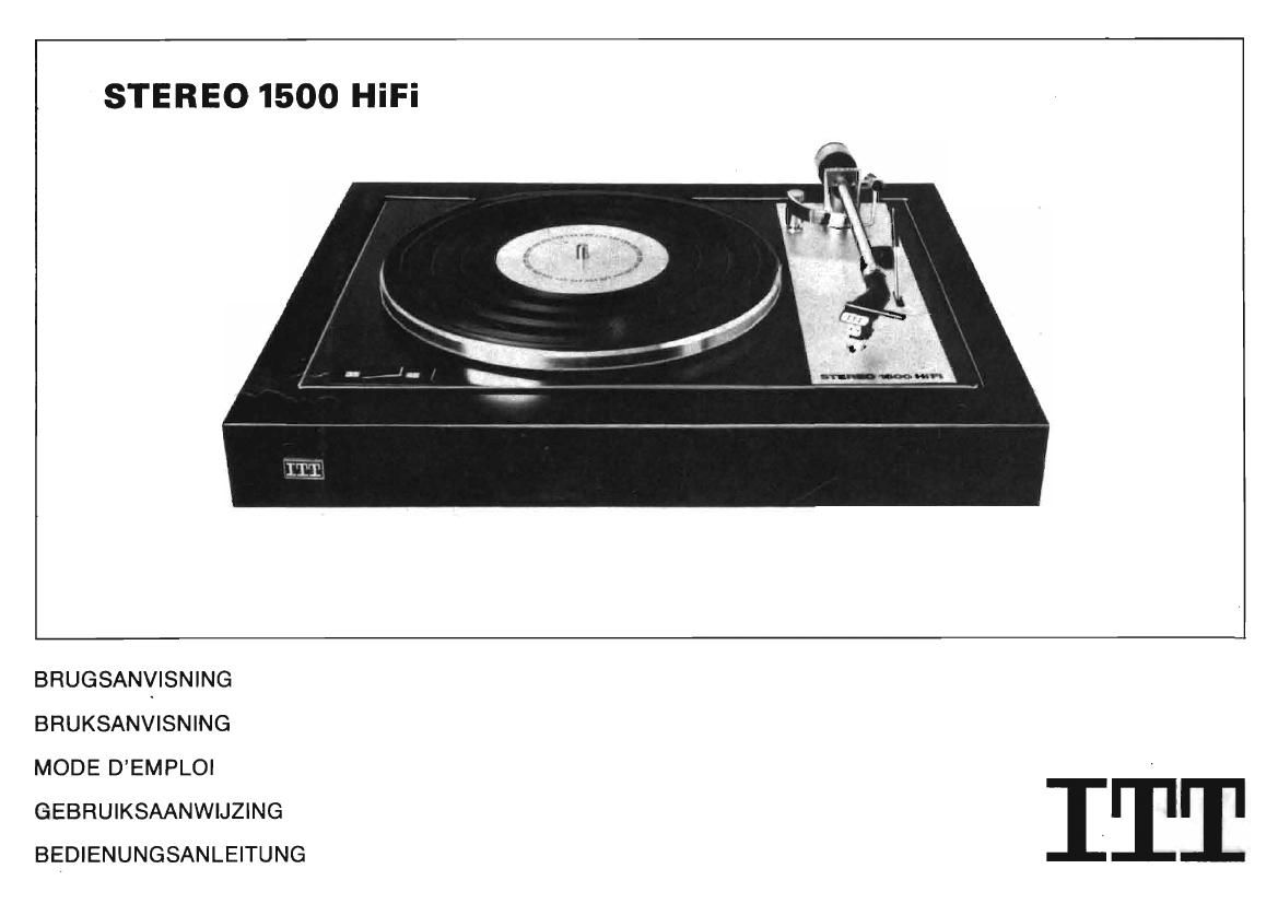 Itt 1500 Hifi Owners Manual