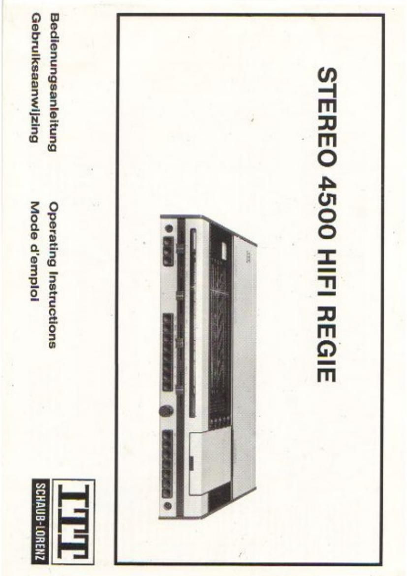 Itt 4500 Owners Manual