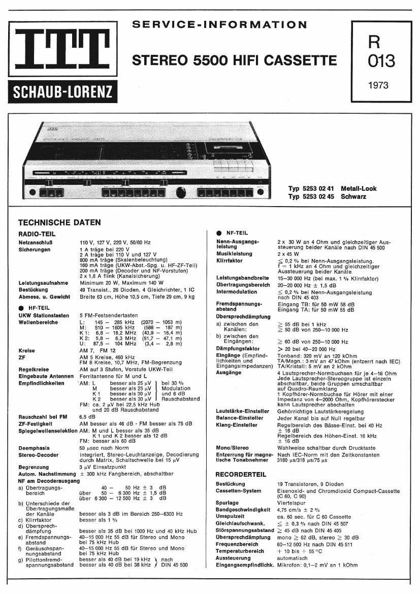 Itt 5500 Service Manual