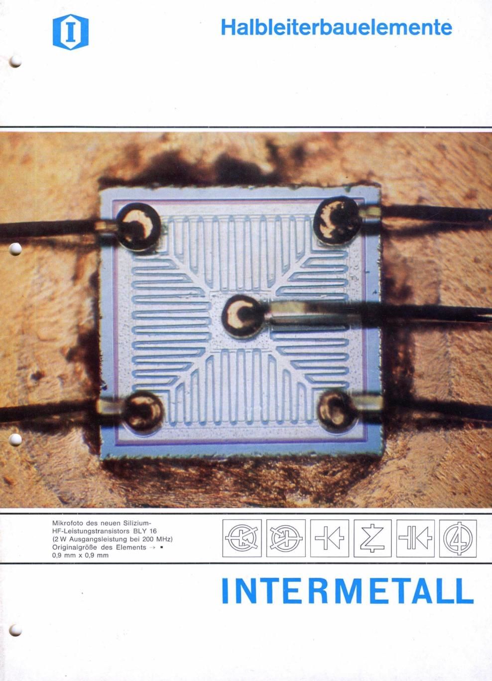 ITT 1965 Intermetall Halbleiter Bauelemente