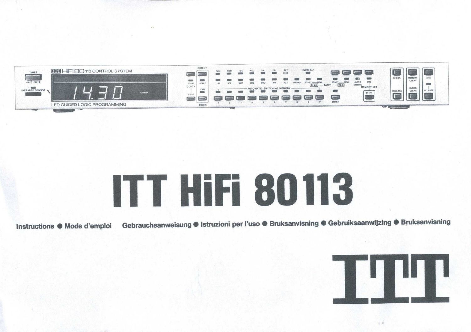 itt hifi 80113 owners manual
