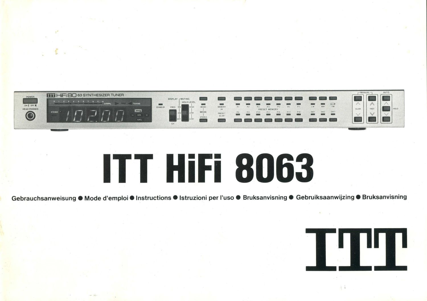 itt hifi 8063 owners manual