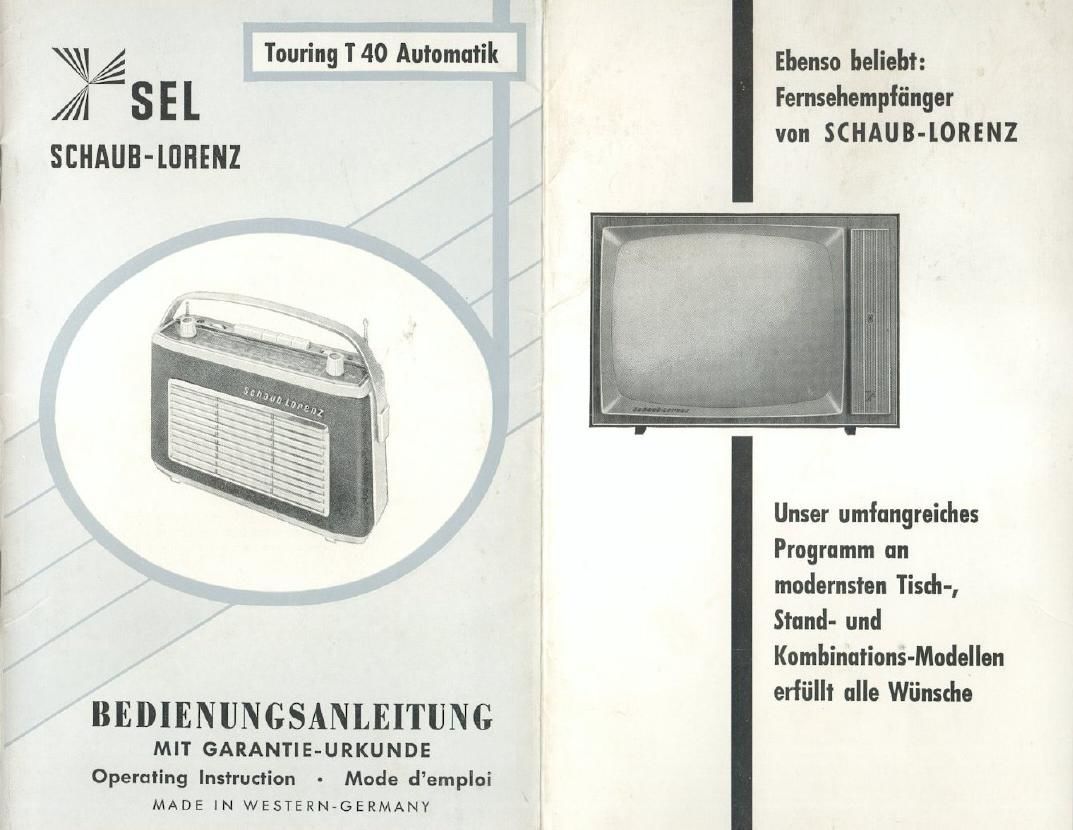 schaub lorenz touring T40