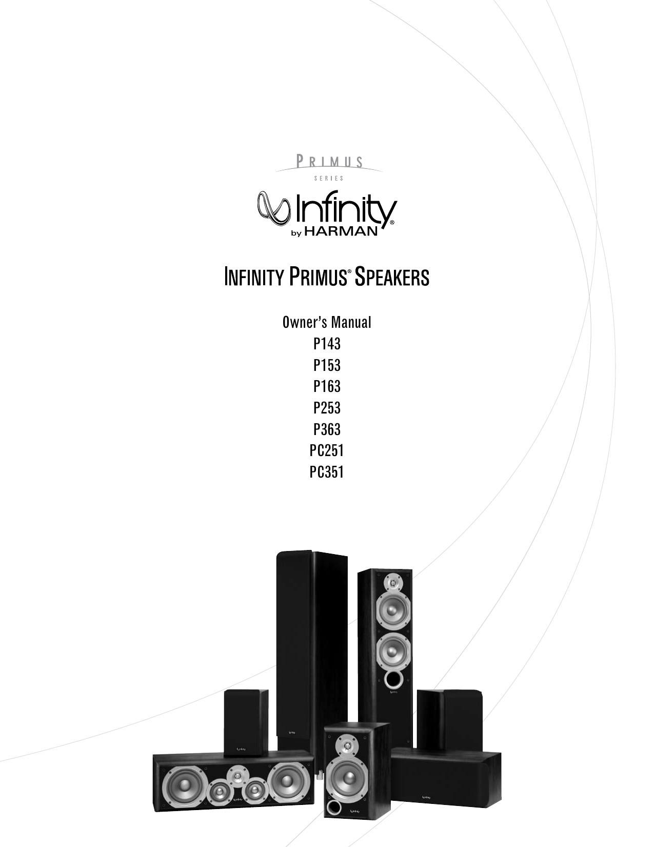 Infinity Primus P 153 Owners Manual