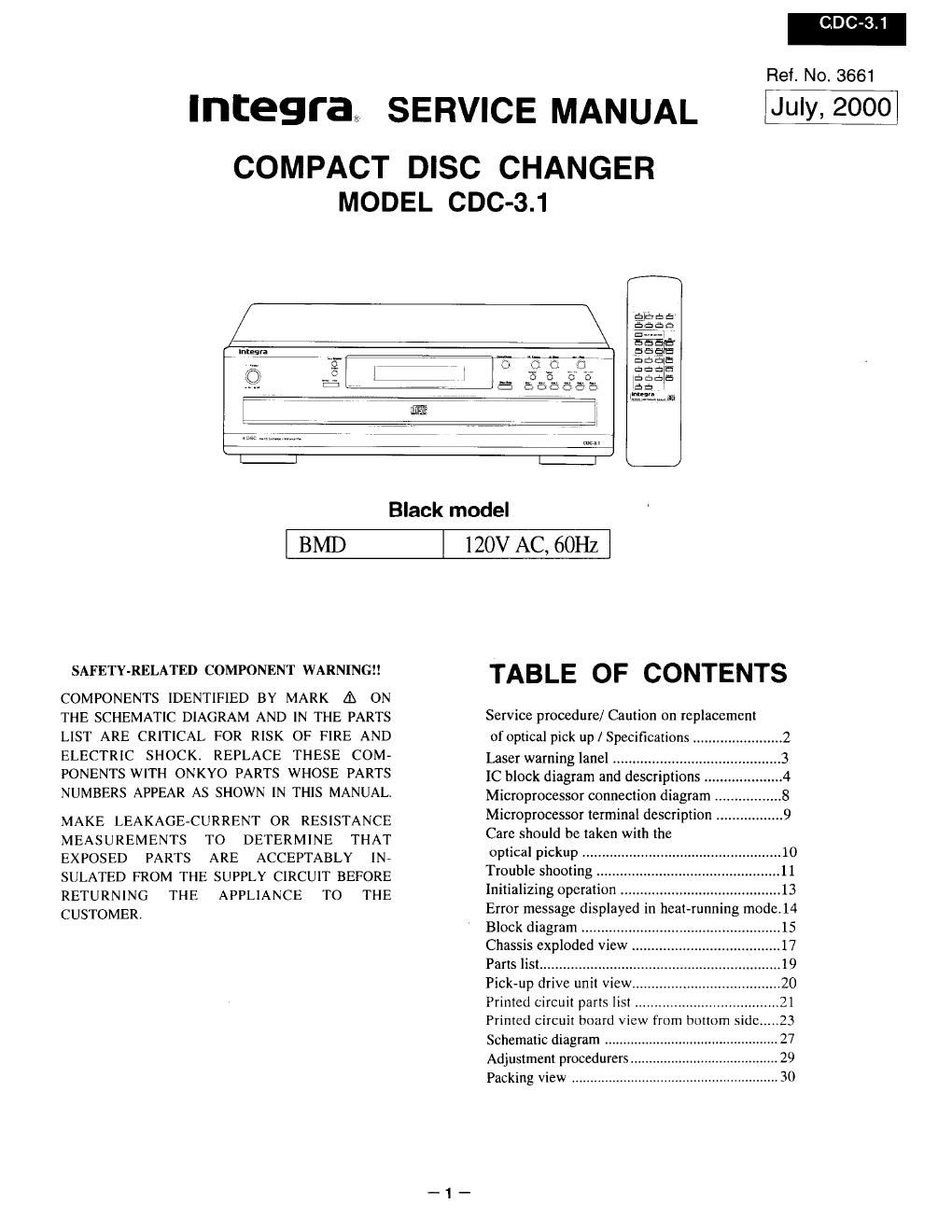 integra cdc 3 1 service manual