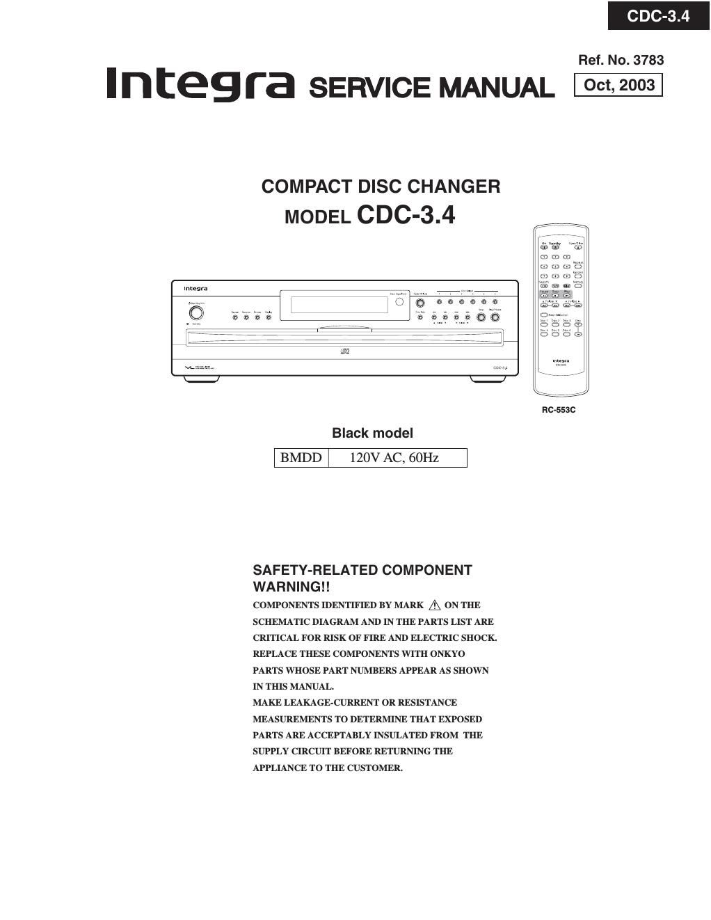integra cdc 3 4 service manual