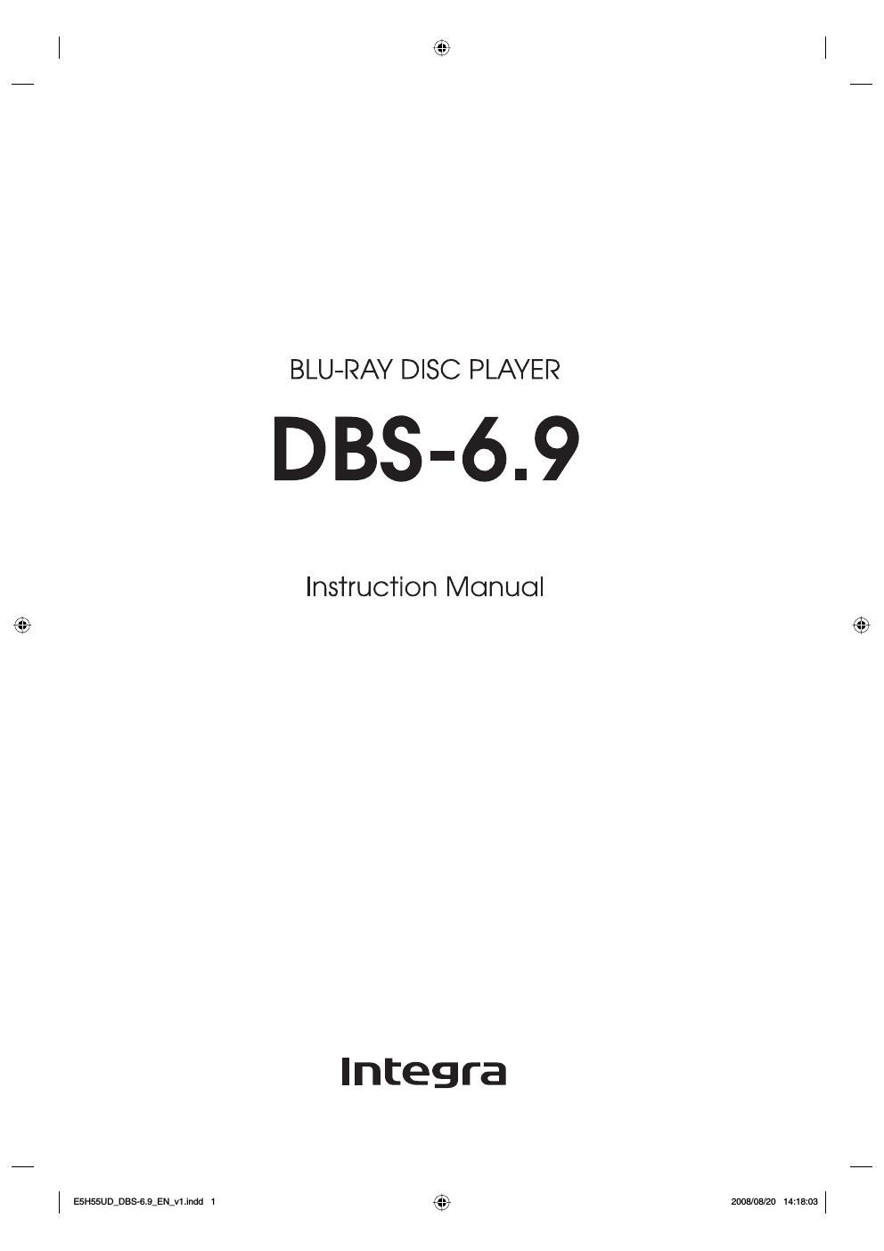 integra dbs 6 9 owners manual