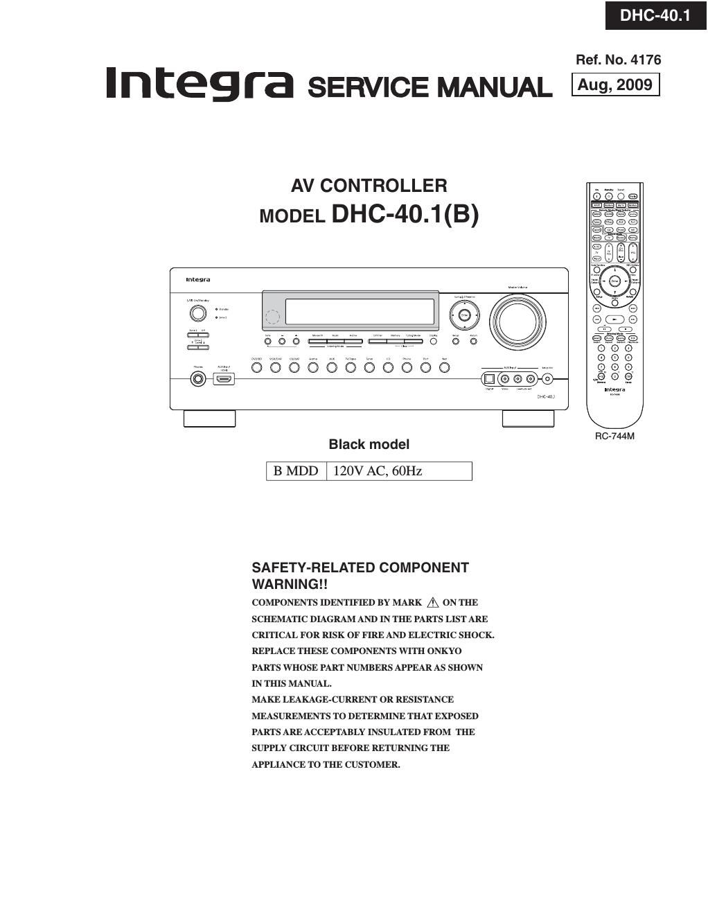 integra dhc 40 1 b service manual
