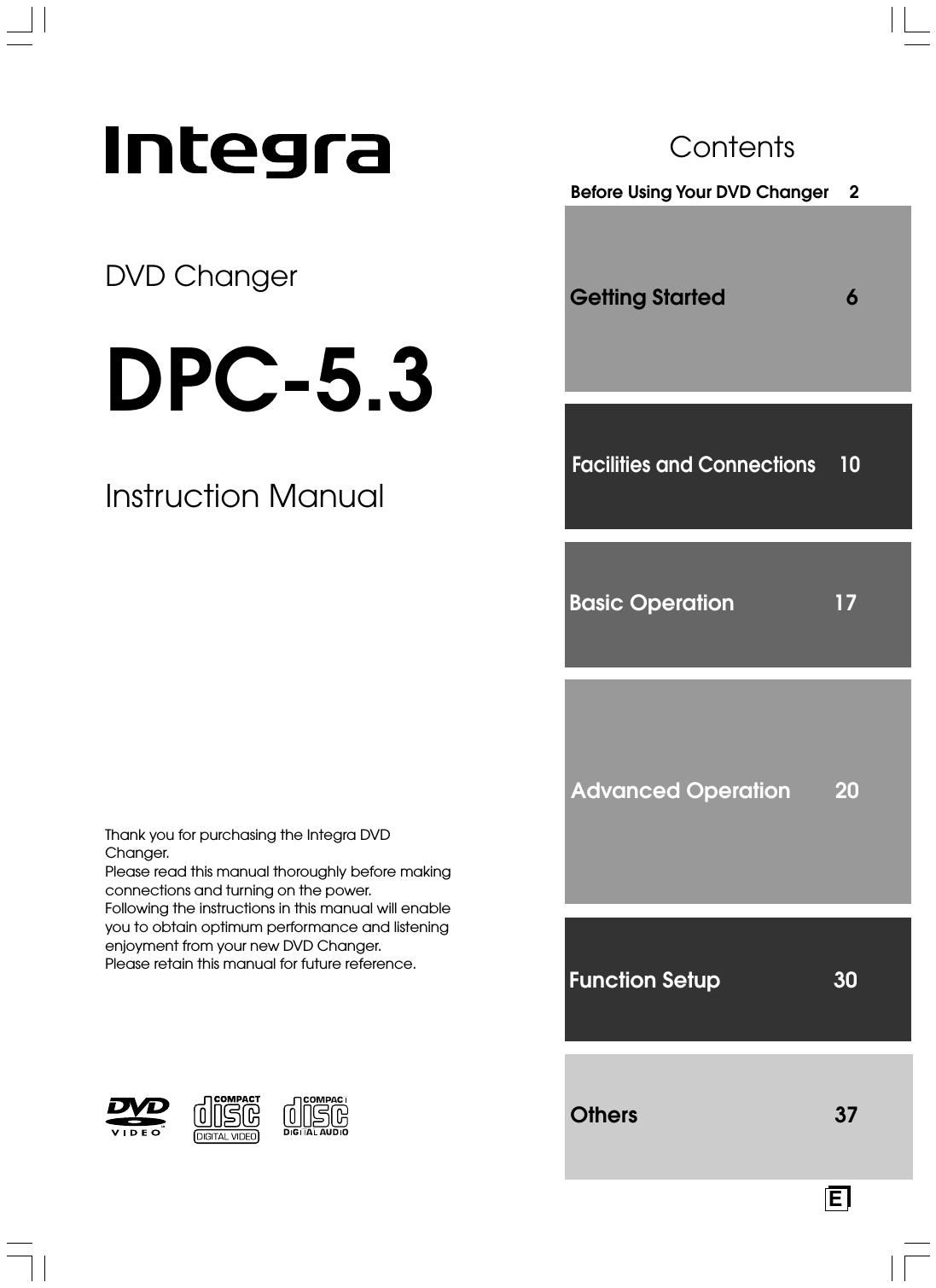 integra dpc 5 3 owners manual