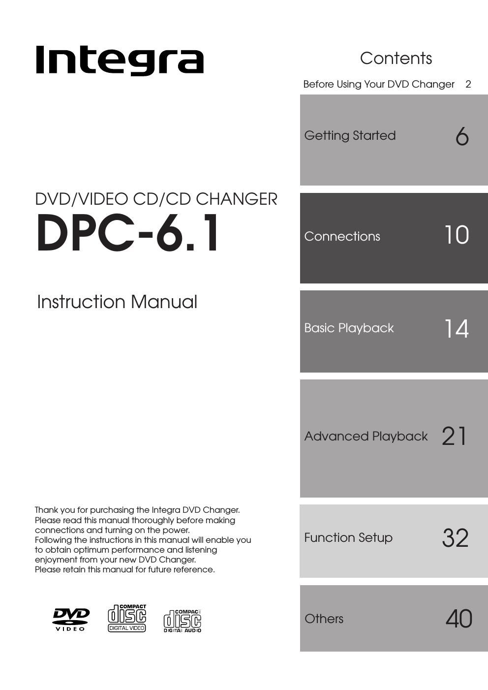 integra dpc 6 1 owners manual