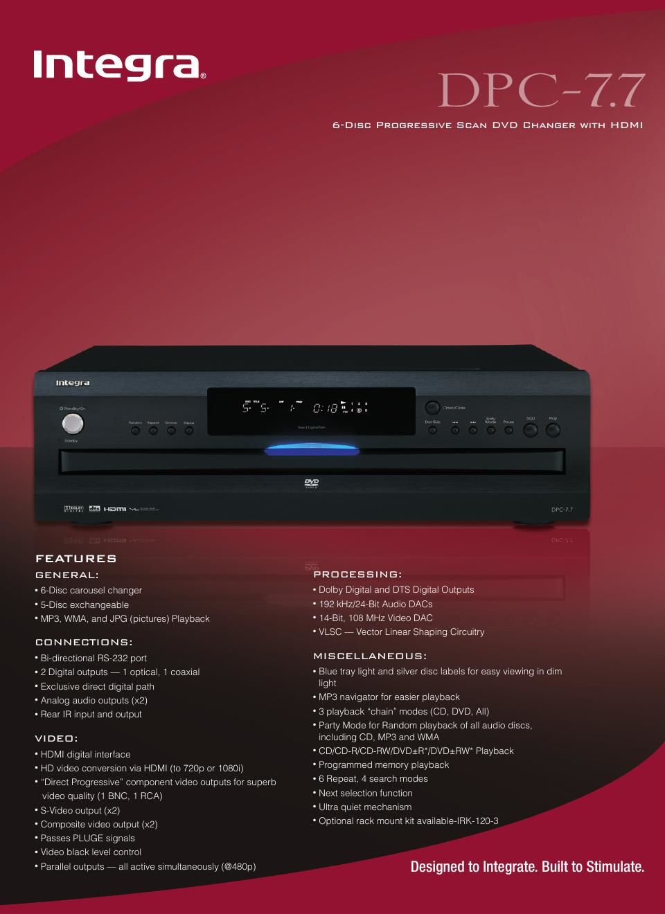 integra dpc 7 7 brochure