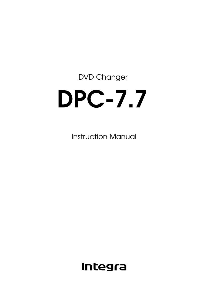 integra dpc 7 7 owners manual