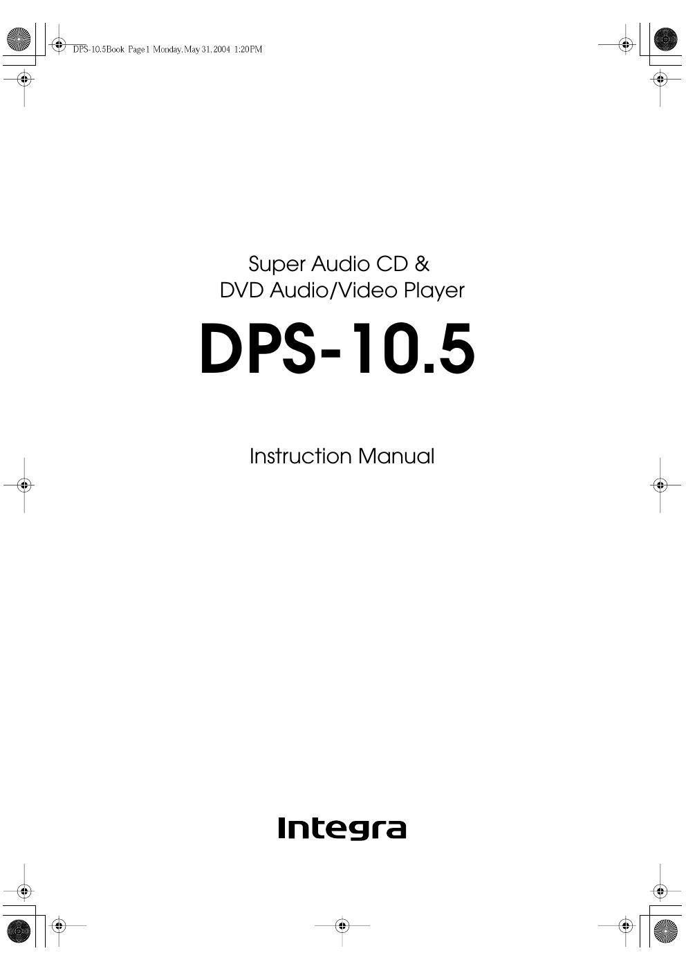integra dps 10 5 owners manual