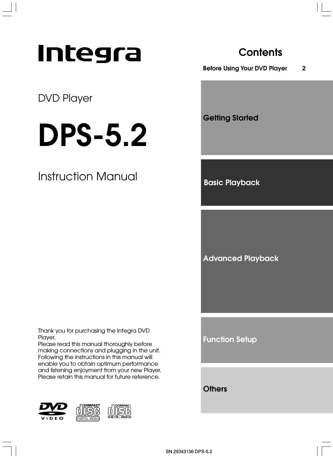 integra dps 5 2 owners manual
