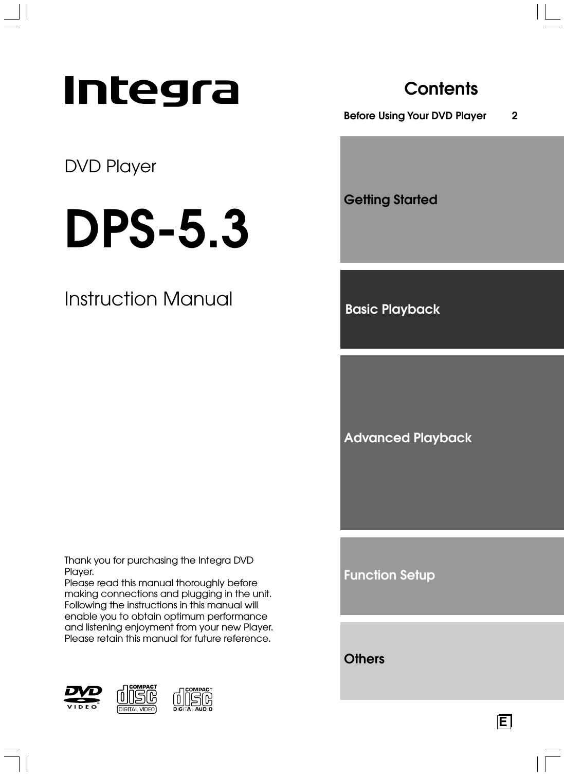integra dps 5 3 owners manual