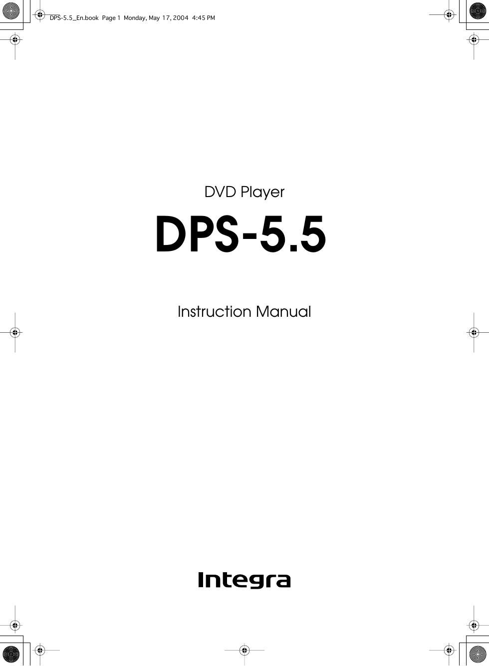 integra dps 5 5 owners manual