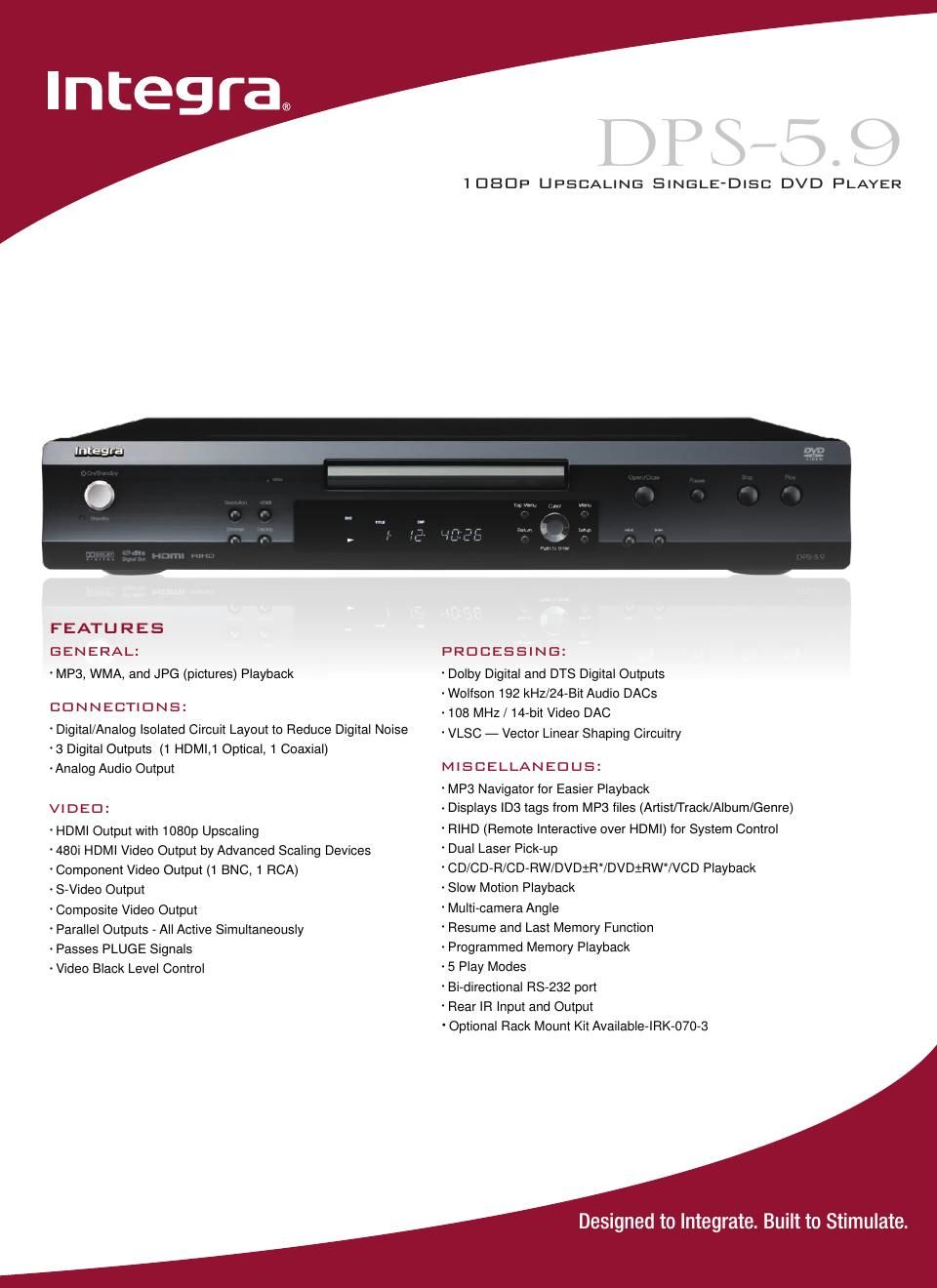 integra dps 5 9 brochure