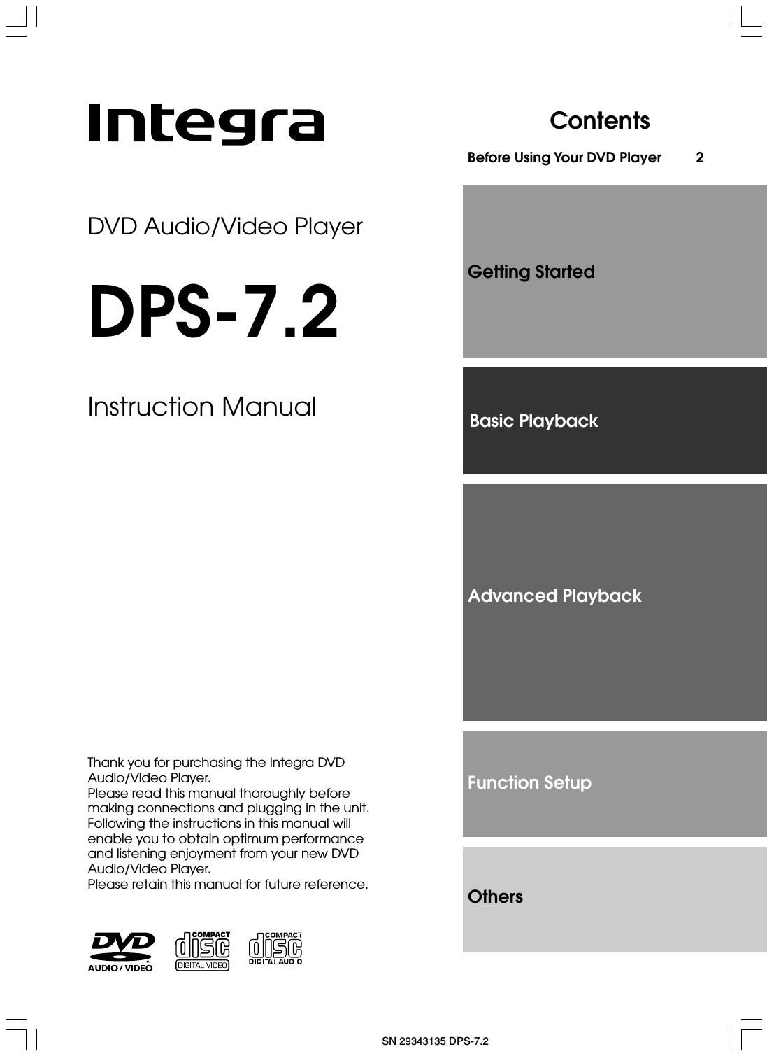 integra dps 7 2 owners manual