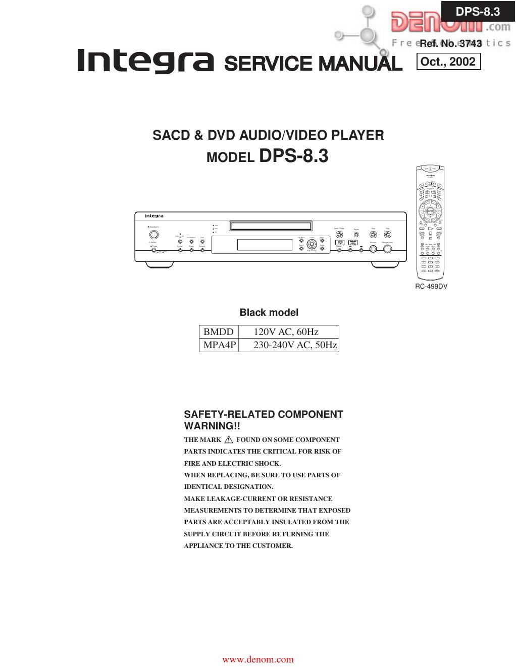 integra dps 8 3 service manual